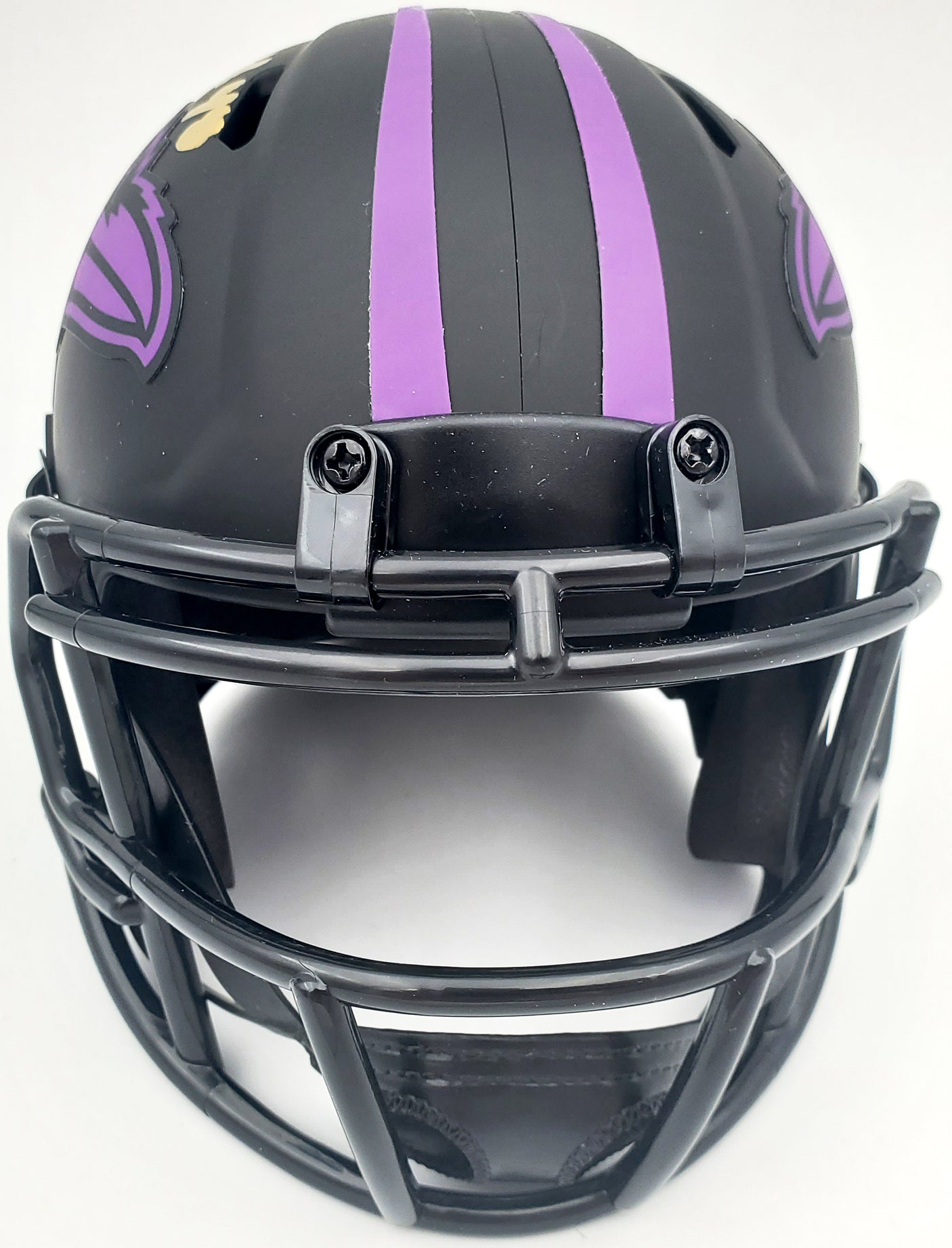 Patrick Queen Autographed Eclipse Black Baltimore Ravens Speed Mini Helmet Beckett BAS Stock #185830
