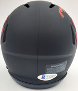 Mecole Hardman Autographed Kansas City Chiefs Eclipse Black Speed Mini Helmet "SB LIV Champs" Beckett BAS Stock #185786