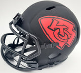 Mecole Hardman Autographed Kansas City Chiefs Eclipse Black Speed Mini Helmet "SB LIV Champs" Beckett BAS Stock #185786