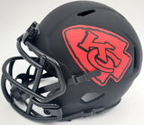 Mecole Hardman Autographed Kansas City Chiefs Eclipse Black Speed Mini Helmet "Jet" Beckett BAS Stock #185785