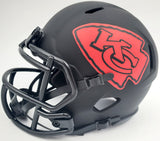 Mecole Hardman Autographed Kansas City Chiefs Eclipse Black Speed Mini Helmet Beckett BAS Stock #185784