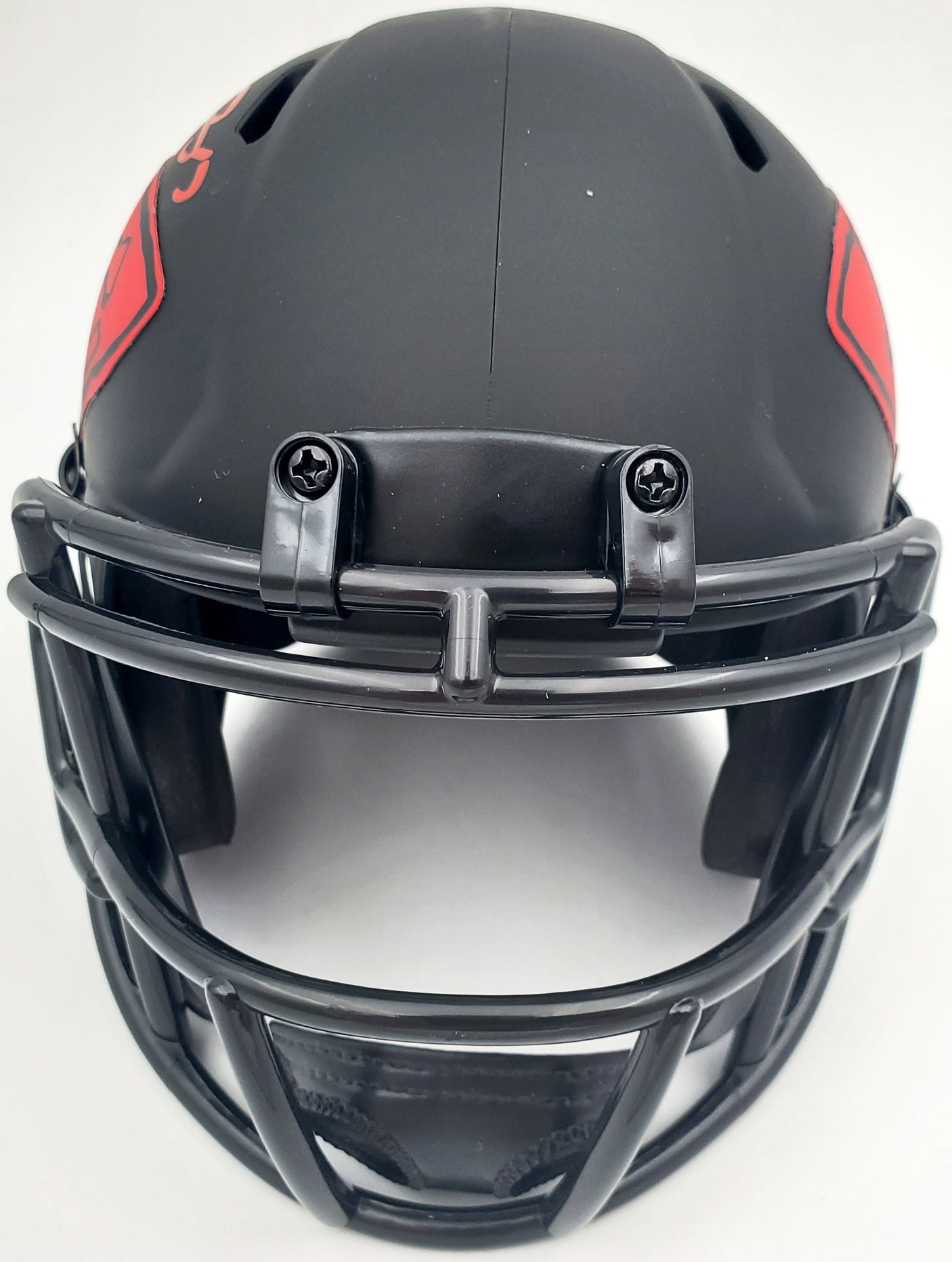 Mecole Hardman Autographed Kansas City Chiefs Eclipse Black Speed Mini Helmet Beckett BAS Stock #185784