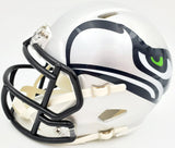 Russell Wilson Autographed AMP Seattle Seahawks Speed Mini Helmet In Black RW Holo Stock #179112