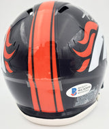 Steve Atwater Autographed Denver Broncos Speed Mini Helmet Beckett BAS Stock #177486