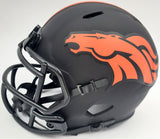Steve Atwater Autographed Eclipse Black Denver Broncos Speed Mini Helmet Beckett BAS Stock #177485