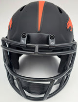 Steve Atwater Autographed Eclipse Black Denver Broncos Speed Mini Helmet Beckett BAS Stock #177485
