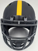 Terry Bradshaw Autographed Eclipse Black Pittsburgh Steelers Speed Mini Helmet Beckett BAS Stock #165928