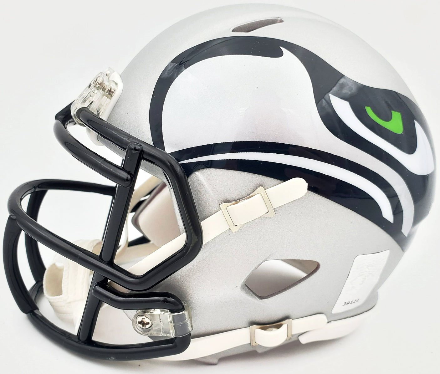 Russell Wilson Autographed AMP Seattle Seahawks Speed Mini Helmet In Blue RW Holo Stock #159115