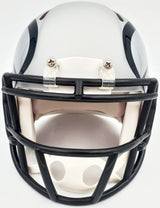 Russell Wilson Autographed AMP Seattle Seahawks Speed Mini Helmet In Blue RW Holo Stock #159115