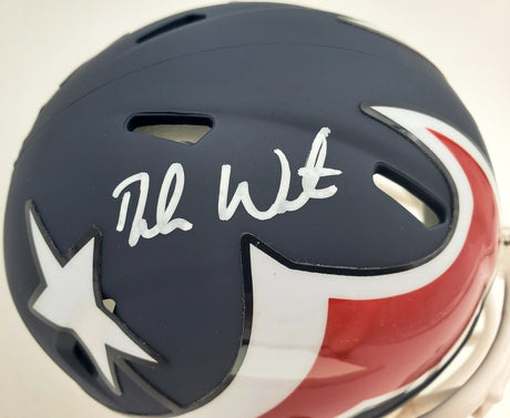 Deshaun Watson Autographed Houston Texans AMP Speed Mini Helmet Beckett BAS Stock #156855