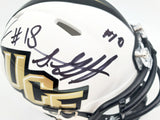 Shaquem & Shaquill Griffin Autographed UCF Golden Knights White Speed Mini Helmet MCS Holo Stock #134377