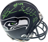 Shaquem & Shaquill Griffin Autographed Seattle Seahawks Mini Helmet In Green MCS Holo Stock #134372