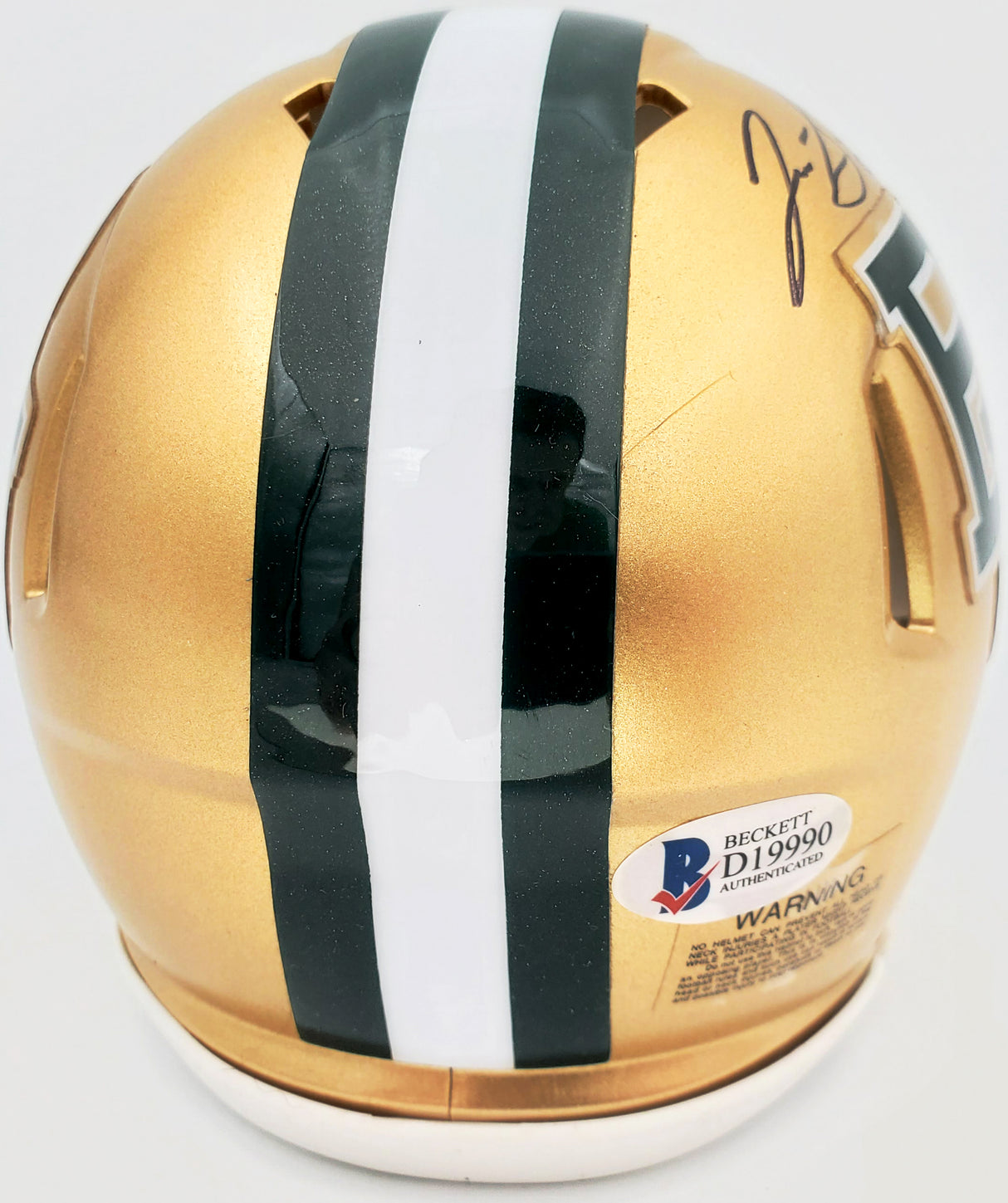 Josh Gordon Autographed Baylor Bears Gold Speed Mini Helmet Beckett BAS Stock #131616