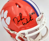 Deshaun Watson Autographed Clemson Tigers Orange Speed Mini Helmet Beckett BAS Stock #113704