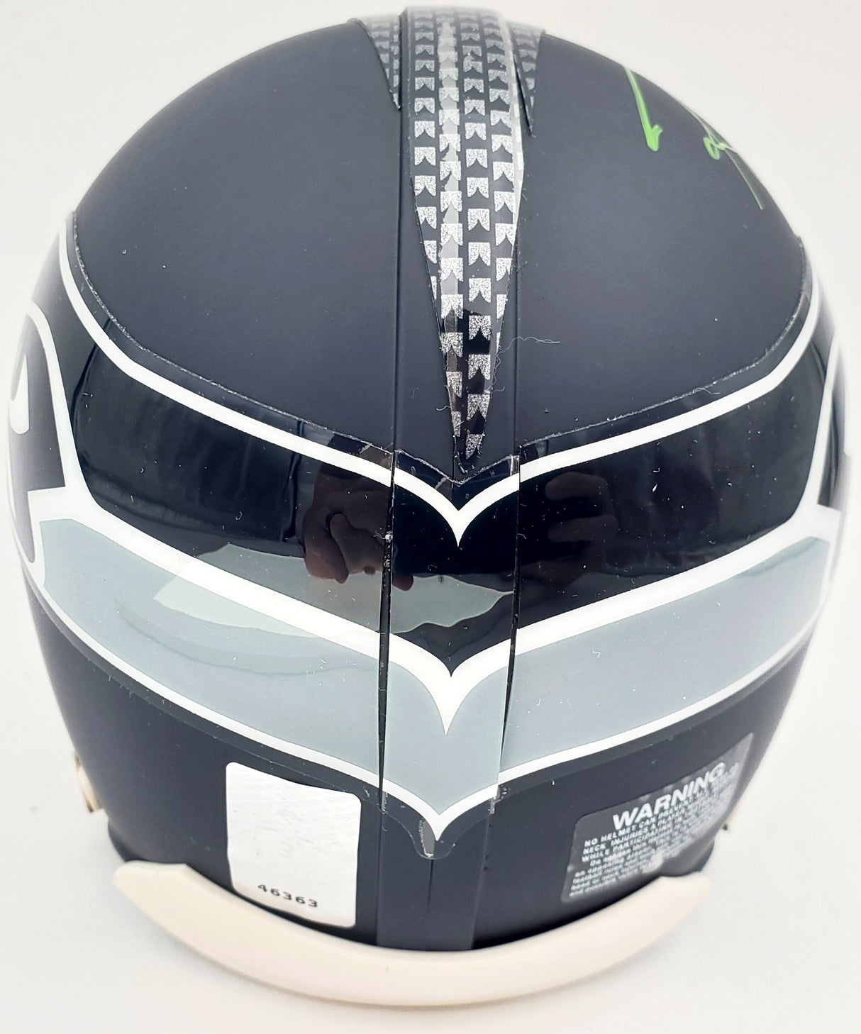 Russell Wilson Autographed Seattle Seahawks Mini Helmet In Green RW Holo Stock #71470