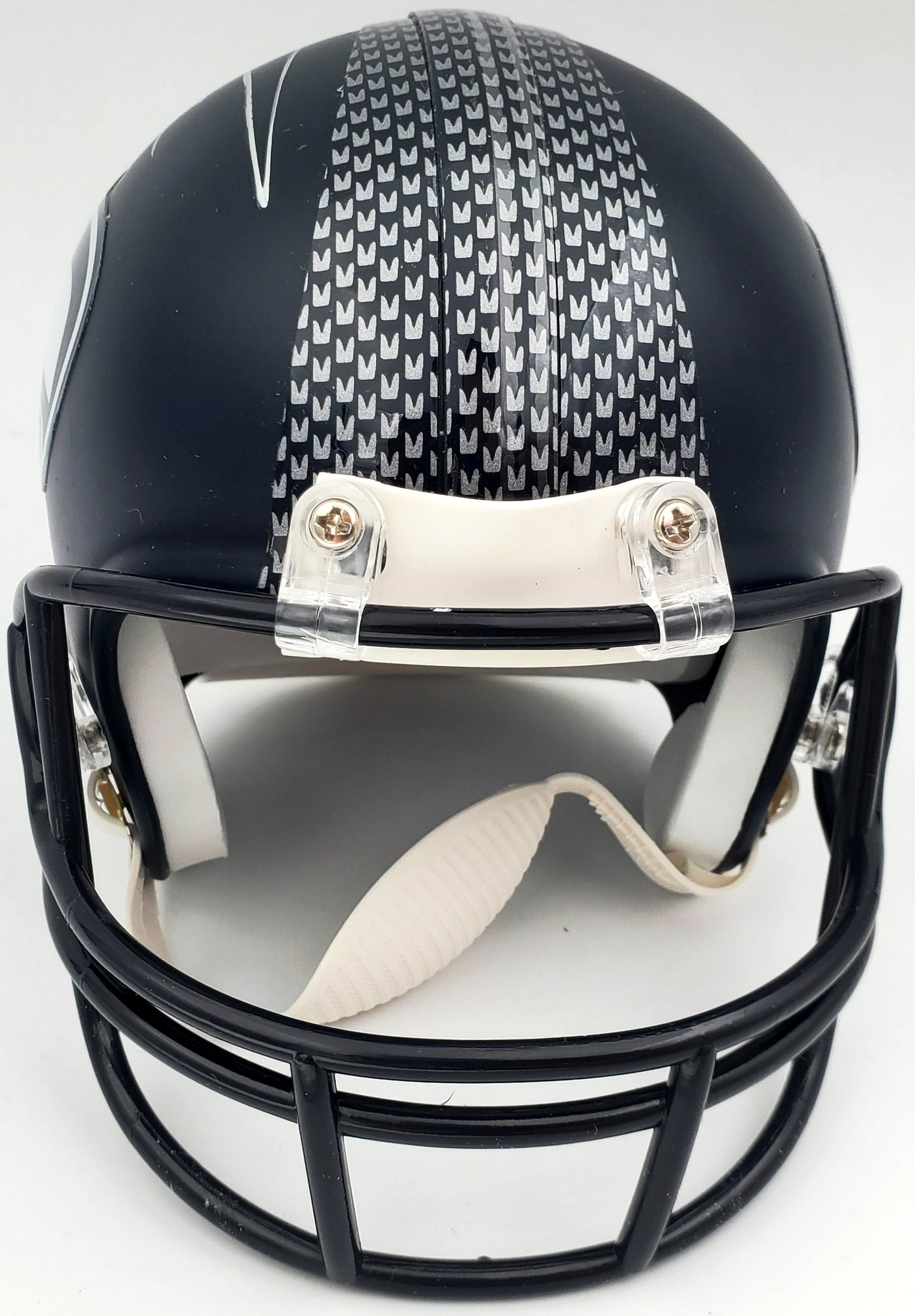 Russell Wilson Autographed Seattle Seahawks Mini Helmet In Silver RW Holo Stock #71469