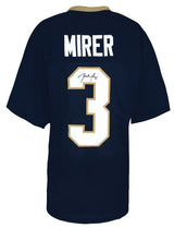 Rick Mirer Signed Navy Custom College Football Jersey
