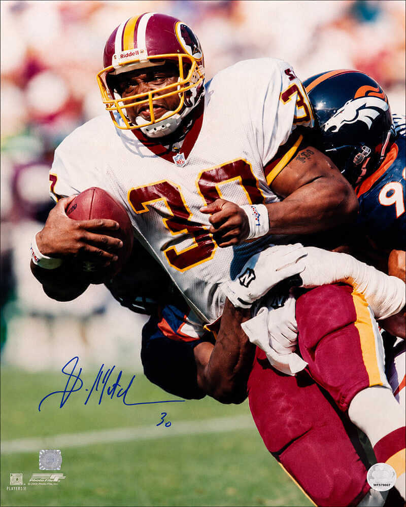 Brian Mitchell Signed Washington Football Team White Jersey Action 16x20 Photo