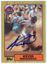 Kevin Mitchell Signed New York Mets 1987 Topps Rookie Baseball Card #653