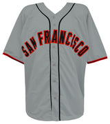 Kevin Mitchell Signed Gray Custom Baseball Jersey