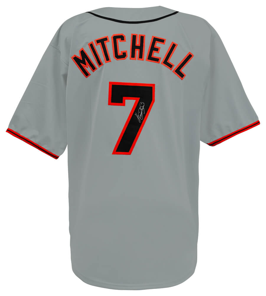 Kevin Mitchell Signed Gray Custom Baseball Jersey