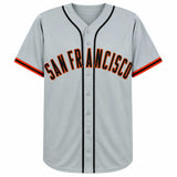 Kevin Mitchell Signed Grey Custom Baseball Jersey w/89 NL MVP