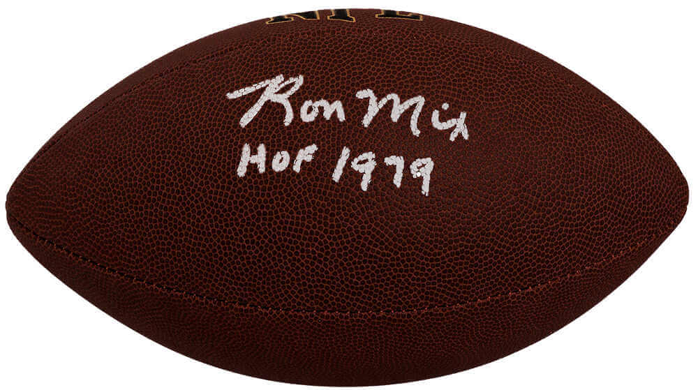 Ron Mix Signed Wilson Super Grip Full Size NFL Football w/HOF'79