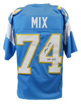 Ron Mix Signed Powder Blue Custom Football Jersey w/HOF 1979