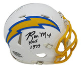 Ron Mix Signed Chargers Riddell Speed Mini Helmet w/HOF 1979