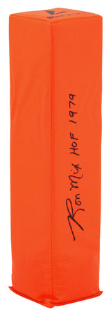 Ron Mix Signed BSN Orange Endzone Football Pylon w/HOF 1979