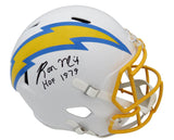 Ron Mix Signed Chargers Riddell Full Size Speed Replica Helmet w/HOF 1979
