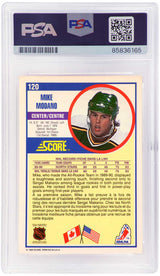 Mike Modano Signed Minnesota North Stars 1990-91 Score Hockey Rookie Card #120 - (PSA Encapsulated - Auto Grade 10)