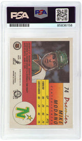 Mike Modano Signed North Stars 1990-91 O-Pee-Chee Premier Hockey Rookie Card #74 - (PSA Encapsulated - Auto Grade 10)