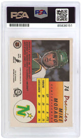 Mike Modano Signed North Stars 1990-91 O-Pee-Chee Premier Hockey Rookie Card #74 w/HOF'14 - (PSA Encapsulated - Auto Grade 10)