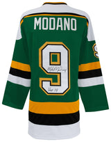 Mike Modano Signed Green Custom Hockey Jersey w/HOF'14