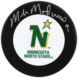 Mike Modano Signed Minnesota North Stars Team Logo Hockey Puck