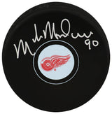 Mike Modano Signed Detroit Red Wings Logo Hockey Puck
