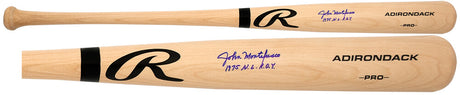 John Montefusco Signed Rawlings Pro Blonde Baseball Bat w/1975 NL ROY