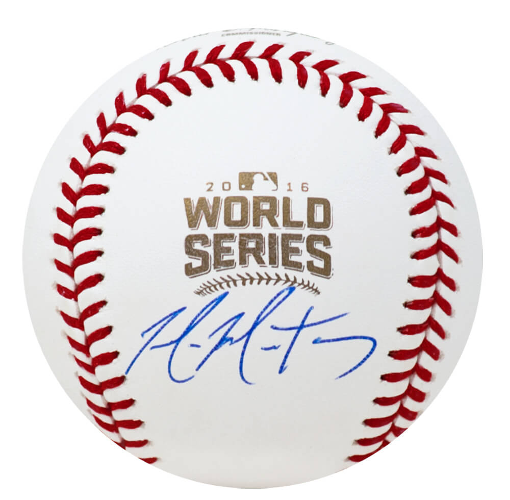 Mike Montgomery Signed Rawlings Official 2016 World Series MLB Baseball