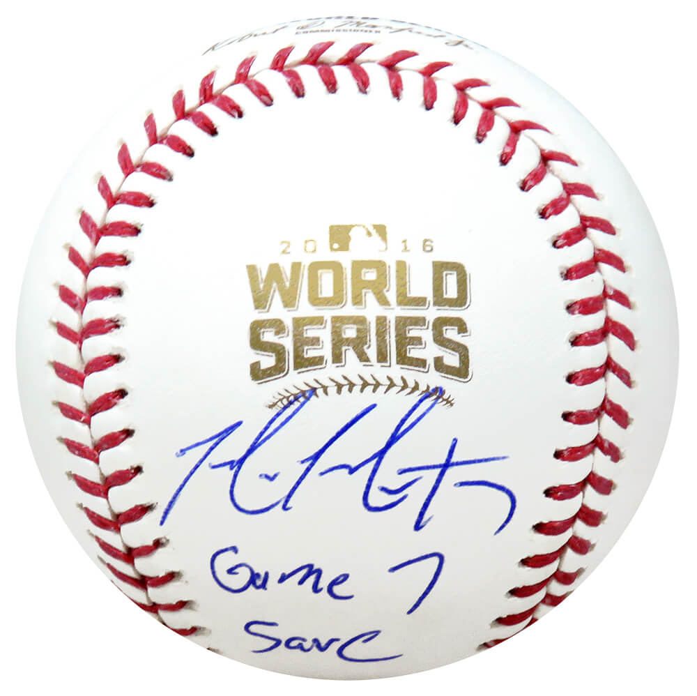 Mike Montgomery Signed Rawlings Official 2016 World Series Baseball w/Game 7 Save