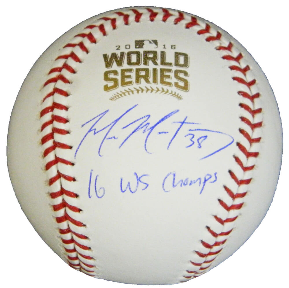 Mike Montgomery Signed Rawlings Official 2016 World Series Baseball w/16 WS Champs