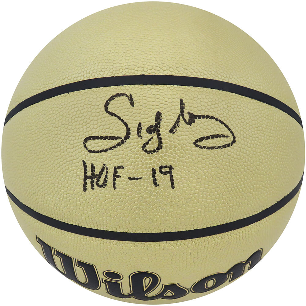 Sidney Moncrief Signed Wilson Gold NBA Basketball w/HOF19