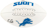 David Montgomery Signed Detroit Lions Franklin White Logo Football - (Fanatics)
