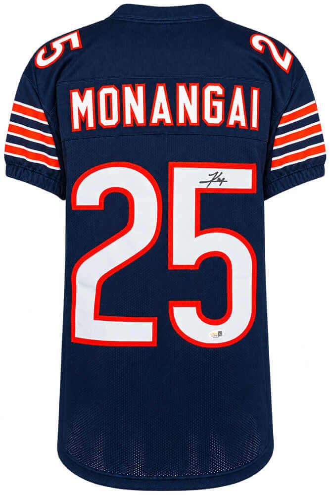 Kyle Monangai Signed Navy Custom Football Jersey - (JSA)