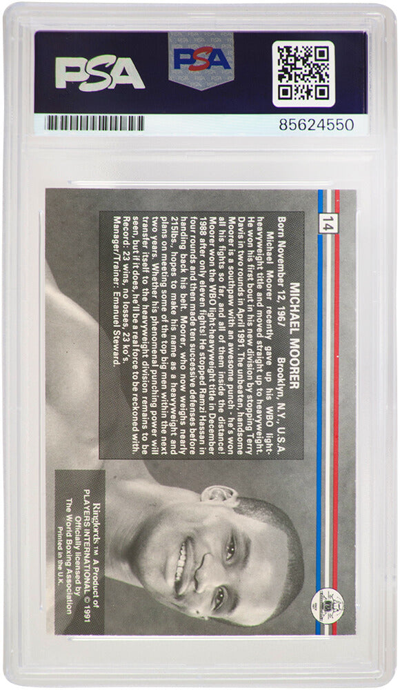Michael Moorer Signed 1991 Ringlords Boxing Card #14 - (PSA Encapsulated)
