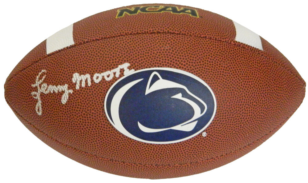 Lenny Moore Signed Penn State Wilson Logo Football