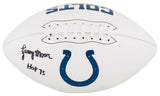 Lenny Moore Signed Colts Franklin Full Size White Logo Football w/HOF'75