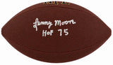 Lenny Moore Signed Wilson Super Grip F/S NFL Football w/HOF'75