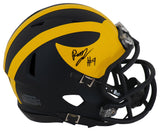 Rod Moore Signed Michigan Wolverines Riddell Speed Mini Helmet