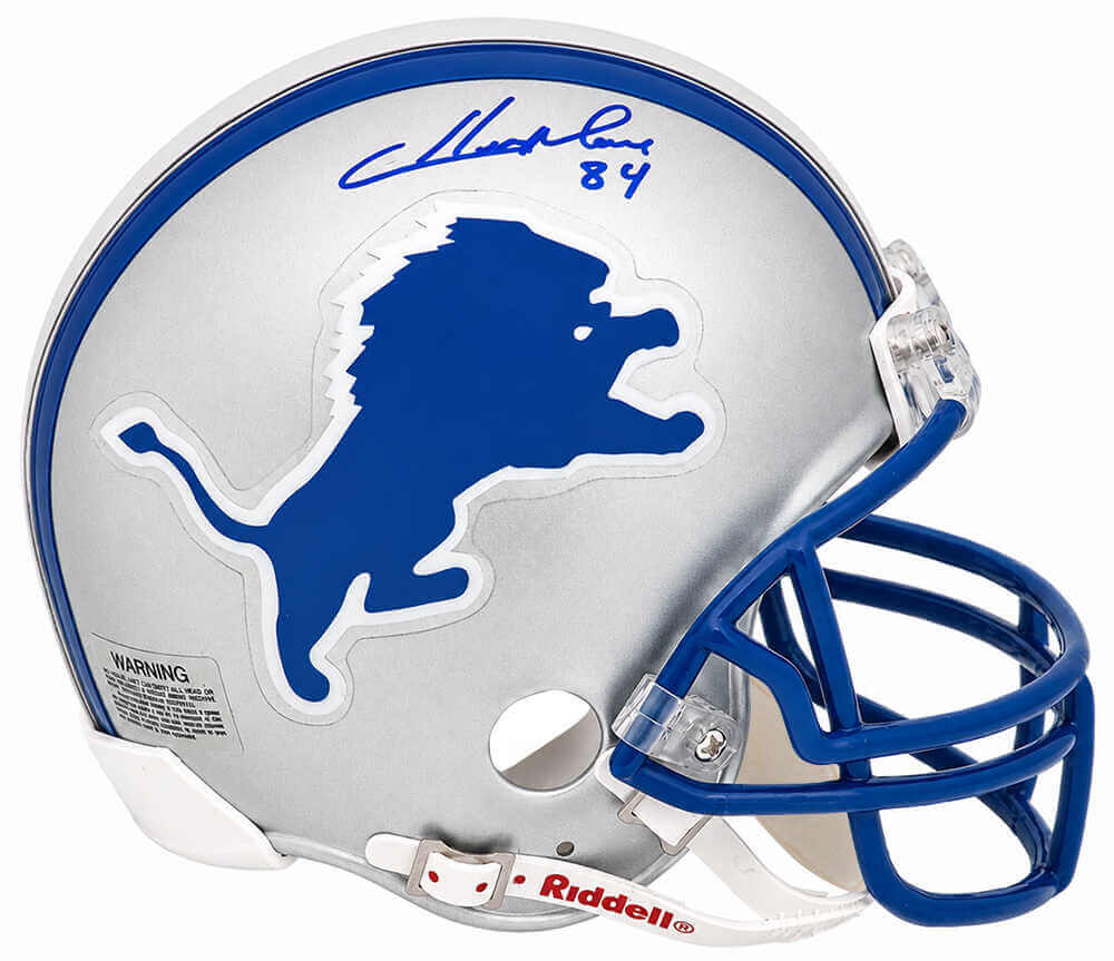 Herman Moore Signed Detroit Lions Throwback Riddell (VSR4) Mini Helmet